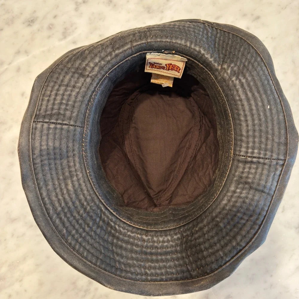 YAK & YETI Kids‎ Bucket Hat Distressed Washed Black Cotton Outdoor Sun Hat